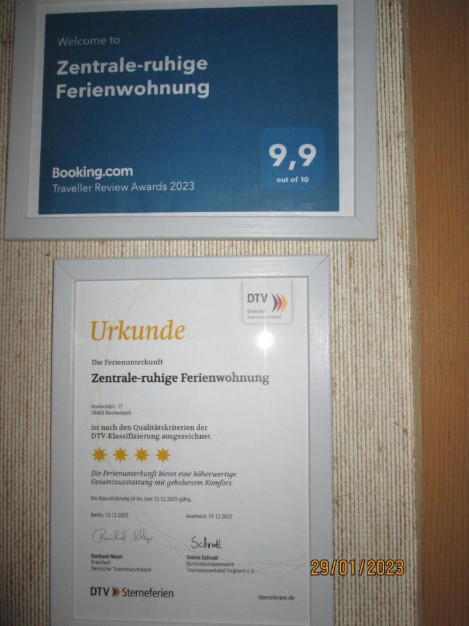 Zentrale-Ruhige Ferienwohnung Reichenbach im Vogtland Ngoại thất bức ảnh